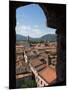 View of Buildings Through Window on Upper Level of Torre Guinigi, Lucca, Tuscany, Italy-null-Mounted Photographic Print