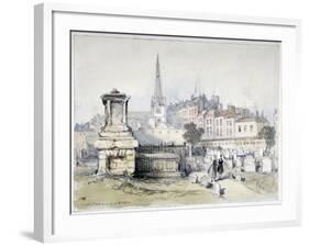 View of Bunhill Row from Bunhill Fields, Finsbury, Islington, London, C1860-Thomas Colman Dibdin-Framed Giclee Print