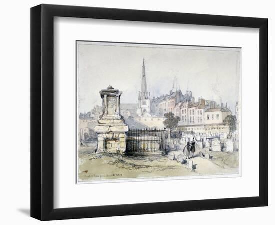 View of Bunhill Row from Bunhill Fields, Finsbury, Islington, London, C1860-Thomas Colman Dibdin-Framed Giclee Print