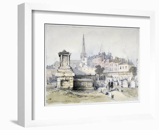 View of Bunhill Row from Bunhill Fields, Finsbury, Islington, London, C1860-Thomas Colman Dibdin-Framed Giclee Print