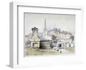 View of Bunhill Row from Bunhill Fields, Finsbury, Islington, London, C1860-Thomas Colman Dibdin-Framed Giclee Print