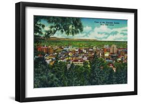 View of Business Section from Cliff Drive, Spokane - Spokane, WA-Lantern Press-Framed Art Print