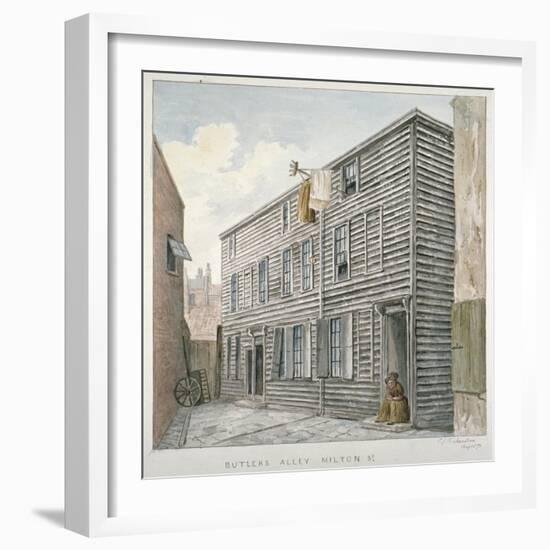 View of Butler's Alley, Milton Street, City of London, 1871-Charles James Richardson-Framed Giclee Print