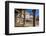 View of cafes from arches of the Town Hall in Forum Square, Pula, Istria County, Croatia-Frank Fell-Framed Photographic Print