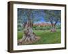 View of Cagnes Sur Mer from Renoir's garden, 2017-Trevor Neal-Framed Giclee Print