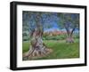 View of Cagnes Sur Mer from Renoir's garden, 2017-Trevor Neal-Framed Giclee Print