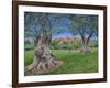 View of Cagnes Sur Mer from Renoir's garden, 2017-Trevor Neal-Framed Giclee Print