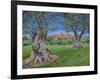 View of Cagnes Sur Mer from Renoir's garden, 2017-Trevor Neal-Framed Giclee Print