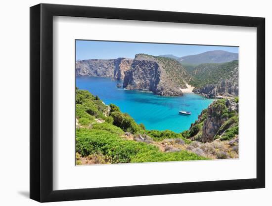 View of Cala Domestica Beach, Sardinia, Italy-sfocato-Framed Photographic Print