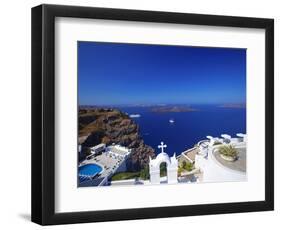 View of Caldera from Imerovigli, Santorini, Cyclades, Greek Islands, Greece, Europe-Sakis Papadopoulos-Framed Photographic Print