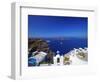 View of Caldera from Imerovigli, Santorini, Cyclades, Greek Islands, Greece, Europe-Sakis Papadopoulos-Framed Photographic Print
