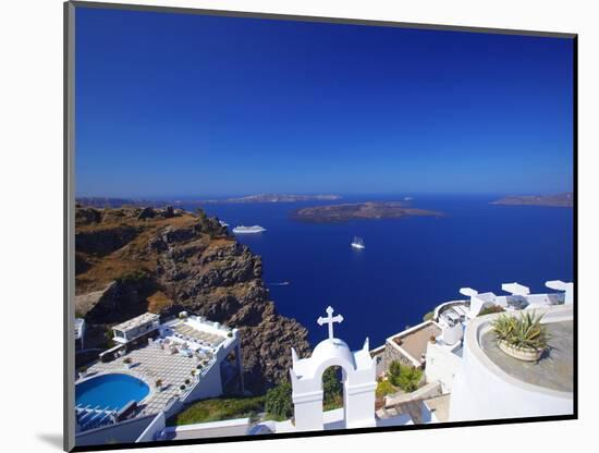 View of Caldera from Imerovigli, Santorini, Cyclades, Greek Islands, Greece, Europe-Sakis Papadopoulos-Mounted Photographic Print