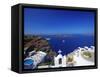 View of Caldera from Imerovigli, Santorini, Cyclades, Greek Islands, Greece, Europe-Sakis Papadopoulos-Framed Stretched Canvas