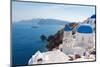 View of Caldera with Blue Domes, Santorini-neirfy-Mounted Photographic Print