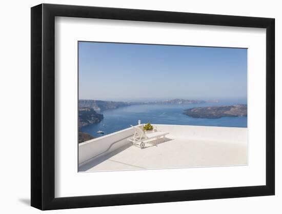 View of Caldera with Nea Kameni Volcano from Imerovigli-Guido Cozzi-Framed Photographic Print