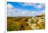 View of Camel Rock and forest, Garden of the Gods Recreation Area, Shawnee National Forest, Illi...-Panoramic Images-Framed Photographic Print
