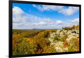 View of Camel Rock and forest, Garden of the Gods Recreation Area, Shawnee National Forest, Illi...-Panoramic Images-Framed Photographic Print