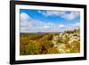 View of Camel Rock and forest, Garden of the Gods Recreation Area, Shawnee National Forest, Illi...-Panoramic Images-Framed Photographic Print