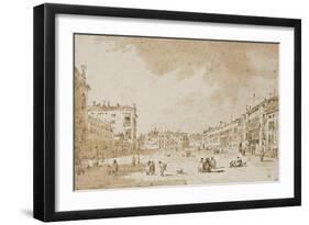 View of Campo San Polo, Venice, ca. 1790-Francesco Guardi-Framed Art Print