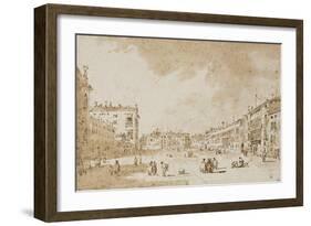 View of Campo San Polo, Venice, ca. 1790-Francesco Guardi-Framed Art Print