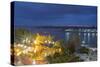 View of Can Tho River at Dusk, Can Tho, Mekong Delta, Vietnam, Indochina, Southeast Asia, Asia-Ian Trower-Stretched Canvas