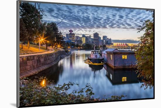 View of Canada Place and Vancouver Lookout Tower at sunset from CRAB Park, Vancouver, British Colum-Frank Fell-Mounted Photographic Print