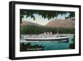 View of Canadian Pacific Railway Liner SS Princess Marguerite-Lantern Press-Framed Art Print