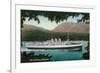 View of Canadian Pacific Railway Liner SS Princess Marguerite-Lantern Press-Framed Premium Giclee Print