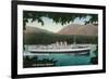 View of Canadian Pacific Railway Liner SS Princess Marguerite-Lantern Press-Framed Premium Giclee Print