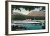 View of Canadian Pacific Railway Liner SS Princess Marguerite-Lantern Press-Framed Art Print