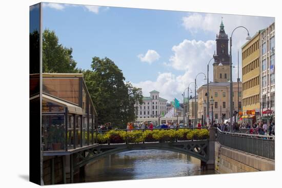 View of Canal and Town Hall, Gothenburg, Sweden, Scandinavia, Europe-Frank Fell-Stretched Canvas