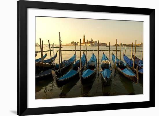 View of Canale di San Marco and with Gondolas, Venice, Italy-David Noyes-Framed Photographic Print