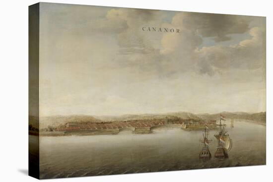 View of Cannanore on the Malabar Coast in India, c.1662-3-Johannes Vinckeboons-Stretched Canvas