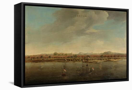 View of Canton in China, c. 1662-3-Johannes Vinckeboons-Framed Stretched Canvas