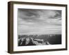 View Of Canyon In Fgnd Horizon Mts & Clouded Sky From North Rim 1941, Grand Canyon NP, Arizona 1941-Ansel Adams-Framed Art Print