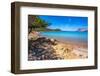 View of Capo Coda Cavallo beach and Isola di Tavolara in background, Sardinia, Italy, Mediterranean-Frank Fell-Framed Photographic Print