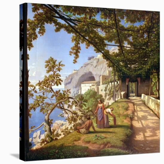 View of Capri-Theodore Caruelle D' Aligny-Stretched Canvas