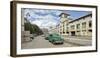 View of cars on a street, Calle San Pedro y Av. del Puerto, Havana, Cuba-null-Framed Photographic Print