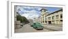 View of cars on a street, Calle San Pedro y Av. del Puerto, Havana, Cuba-null-Framed Photographic Print