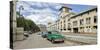 View of cars on a street, Calle San Pedro y Av. del Puerto, Havana, Cuba-null-Stretched Canvas