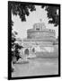 View of Castel Sant' Angelo at Saint Hadrian's Tomb beyond Trees-Philip Gendreau-Framed Photographic Print