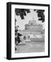 View of Castel Sant' Angelo at Saint Hadrian's Tomb beyond Trees-Philip Gendreau-Framed Photographic Print