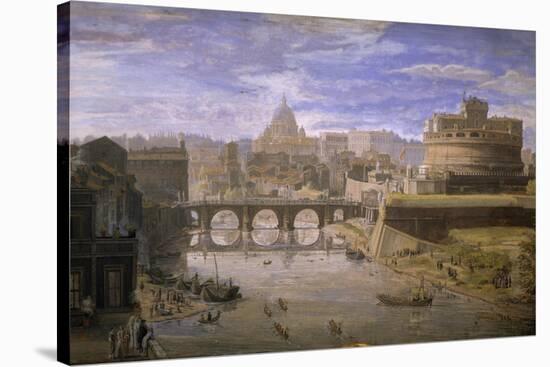 View of Castel Sant'Angelo in Rome-Gaspar van Wittel-Stretched Canvas