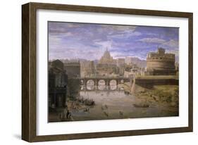 View of Castel Sant'Angelo in Rome-Gaspar van Wittel-Framed Giclee Print