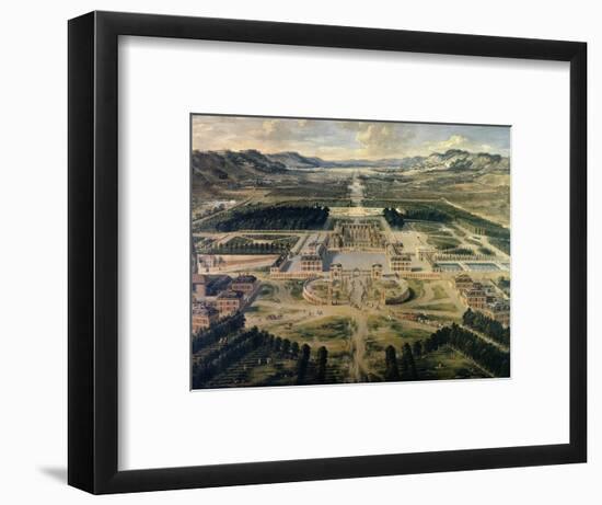 View of Castle and Gardens of Versailles, from Avenue De Paris in 1668-Pierre Patel-Framed Art Print