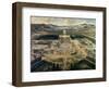 View of Castle and Gardens of Versailles, from Avenue De Paris in 1668-Pierre Patel-Framed Art Print