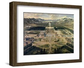 View of Castle and Gardens of Versailles, from Avenue De Paris in 1668-Pierre Patel-Framed Art Print