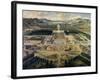 View of Castle and Gardens of Versailles, from Avenue De Paris in 1668-Pierre Patel-Framed Art Print