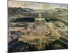 View of Castle and Gardens of Versailles, from Avenue De Paris in 1668-Pierre Patel-Mounted Art Print