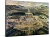 View of Castle and Gardens of Versailles, from Avenue De Paris in 1668-Pierre Patel-Stretched Canvas